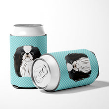 Load image into Gallery viewer, Checkerboard Blue Japanese Chin Can or Bottle Hugger BB1168CC