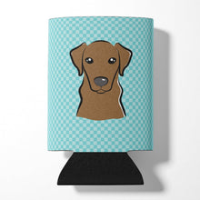 Load image into Gallery viewer, Checkerboard Blue Chocolate Labrador Can or Bottle Hugger BB1172CC