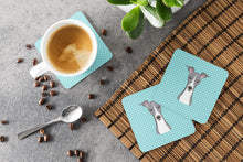 Load image into Gallery viewer, Checkerboard Blue Italian Greyhound Coasters - Set of 4 Lightweight Foam, Absorbent Drink Coasters BB1174FC
