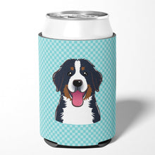 Load image into Gallery viewer, Checkerboard Blue Bernese Mountain Dog Can or Bottle Hugger BB1175CC