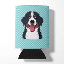 Load image into Gallery viewer, Checkerboard Blue Bernese Mountain Dog Can or Bottle Hugger BB1175CC