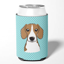 Load image into Gallery viewer, Checkerboard Blue Beagle Can or Bottle Hugger BB1177CC
