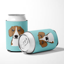 Load image into Gallery viewer, Checkerboard Blue Beagle Can or Bottle Hugger BB1177CC