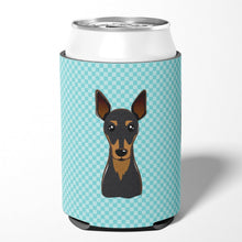 Load image into Gallery viewer, Checkerboard Blue Min Pin Can or Bottle Hugger BB1178CC
