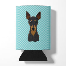 Load image into Gallery viewer, Checkerboard Blue Min Pin Can or Bottle Hugger BB1178CC