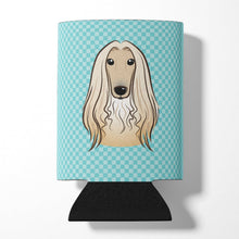 Load image into Gallery viewer, Checkerboard Blue Afghan Hound Can or Bottle Hugger BB1182CC