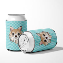 Load image into Gallery viewer, Checkerboard Blue Chihuahua Can or Bottle Hugger BB1189CC
