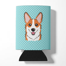 Load image into Gallery viewer, Checkerboard Blue Corgi Can or Bottle Hugger BB1192CC