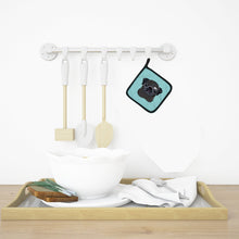 Load image into Gallery viewer, Checkerboard Blue Black Pug Pot Holders - Set of 2 - Heat-Resistant Kitchen Essentials BB1201PTHD