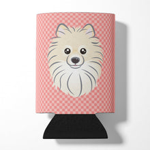 Load image into Gallery viewer, Checkerboard Pink Pomeranian Can or Bottle Hugger BB1207CC