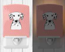 Load image into Gallery viewer, Checkerboard Pink Dalmatian Ceramic Night Light BB1210CNL