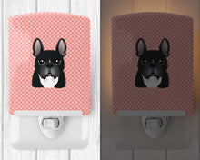 Load image into Gallery viewer, Checkerboard Pink French Bulldog Ceramic Night Light BB1227CNL