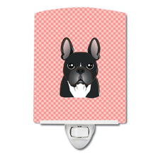 Load image into Gallery viewer, Checkerboard Pink French Bulldog Ceramic Night Light BB1227CNL