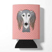 Load image into Gallery viewer, Checkerboard Pink Saluki Can or Bottle Hugger BB1229CC