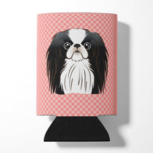 Load image into Gallery viewer, Checkerboard Pink Japanese Chin Can or Bottle Hugger BB1230CC