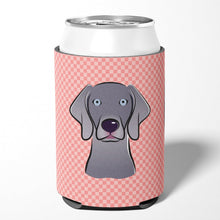 Load image into Gallery viewer, Checkerboard Blue Weimaraner Can or Bottle Hugger BB1231CC