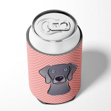 Load image into Gallery viewer, Checkerboard Blue Weimaraner Can or Bottle Hugger BB1231CC