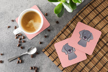 Load image into Gallery viewer, Checkerboard Blue Weimaraner Coasters - Set of 4 Lightweight Foam, Absorbent Drink Coasters BB1231FC