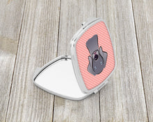 Load image into Gallery viewer, Checkerboard Blue Weimaraner Compact Mirror – Stylish Purse Mirror with Artistic Covers BB1231SCM