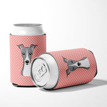 Load image into Gallery viewer, Checkerboard Pink Italian Greyhound Can or Bottle Hugger BB1236CC