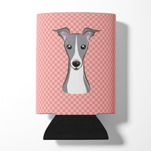 Load image into Gallery viewer, Checkerboard Pink Italian Greyhound Can or Bottle Hugger BB1236CC