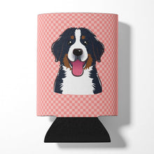Load image into Gallery viewer, Checkerboard Pink Bernese Mountain Dog Can or Bottle Hugger BB1237CC