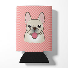 Load image into Gallery viewer, Checkerboard Pink French Bulldog Can or Bottle Hugger BB1238CC