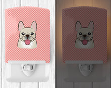 Load image into Gallery viewer, Checkerboard Pink French Bulldog Ceramic Night Light BB1238CNL