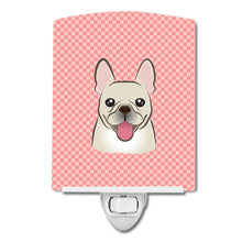 Load image into Gallery viewer, Checkerboard Pink French Bulldog Ceramic Night Light BB1238CNL
