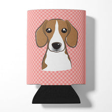 Load image into Gallery viewer, Checkerboard Pink Beagle Can or Bottle Hugger BB1239CC