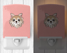 Load image into Gallery viewer, Checkerboard Pink Chihuahua Ceramic Night Light BB1251CNL