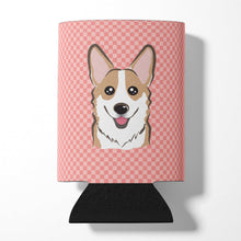 Load image into Gallery viewer, Checkerboard Pink Corgi Can or Bottle Hugger BB1253CC