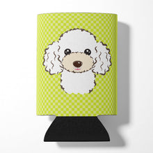 Load image into Gallery viewer, Checkerboard Lime Green White Poodle Can or Bottle Hugger BB1319CC