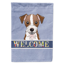 Load image into Gallery viewer, Jack Russell Terrier Welcome Flag Canvas House Size BB1388CHF