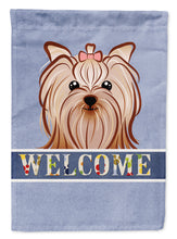 Load image into Gallery viewer, Yorkie Yorkshire Terrier Welcome Garden Flag – Decorative Outdoor Yard Flag BB1390GF