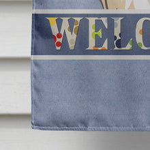 Load image into Gallery viewer, Longhair Creme Dachshund Welcome Flag Canvas House Size BB1398CHF