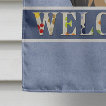 Load image into Gallery viewer, Longhair Black and Tan Dachshund Welcome Flag Canvas House Size BB1399CHF