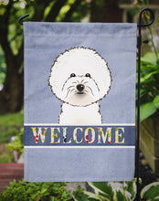 Load image into Gallery viewer, Bichon Frise Welcome Garden Flag – Decorative Outdoor Yard Flag BB1403GF