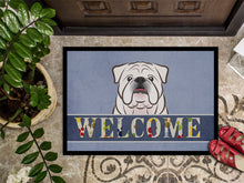 Load image into Gallery viewer, White English Bulldog  Welcome Doormat - 24x36 Decorative Floor Mat – Indoor/Outdoor Rug with Artistic Flair BB1406JMAT