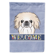 Load image into Gallery viewer, Pekingese Welcome Flag Canvas House Size BB1407CHF
