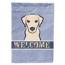 Load image into Gallery viewer, Yellow Labrador Welcome Flag Canvas House Size BB1408CHF