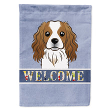 Load image into Gallery viewer, Cavalier Spaniel Welcome Flag Canvas House Size BB1410CHF