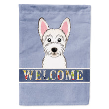 Load image into Gallery viewer, Westie Welcome Flag Canvas House Size BB1412CHF