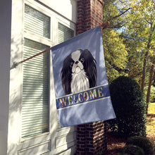 Load image into Gallery viewer, Japanese Chin Welcome Flag Canvas House Size BB1416CHF