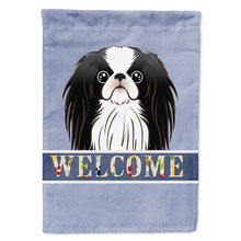 Load image into Gallery viewer, Japanese Chin Welcome Flag Canvas House Size BB1416CHF