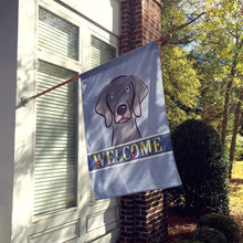 Load image into Gallery viewer, Weimaraner Welcome Flag Canvas House Size BB1417CHF
