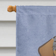 Load image into Gallery viewer, Wirehaired Dachshund Welcome Flag Canvas House Size BB1419CHF