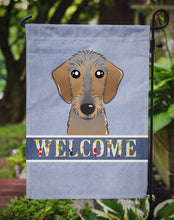 Load image into Gallery viewer, Wirehaired Dachshund Welcome Garden Flag – Decorative Outdoor Yard Flag BB1419GF