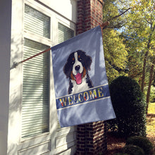 Load image into Gallery viewer, Bernese Mountain Dog Welcome Flag Canvas House Size BB1423CHF