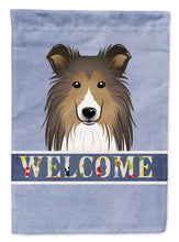 Load image into Gallery viewer, Sheltie Welcome Garden Flag – Decorative Outdoor Yard Flag BB1428GF